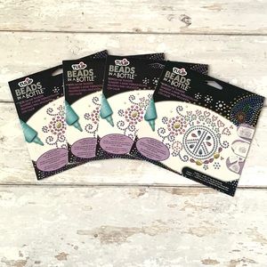 Tulip Beads In A Bottle Iron On Ink Transfer Peace Sign Clothing Patch Set of 4